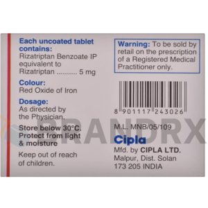 Rizact 5 mg Cipla