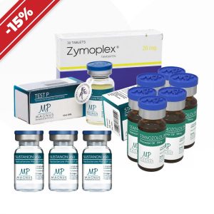 Strength course: experienced. Testosterone mix + stanozolol (suspension) + testosterone propionate